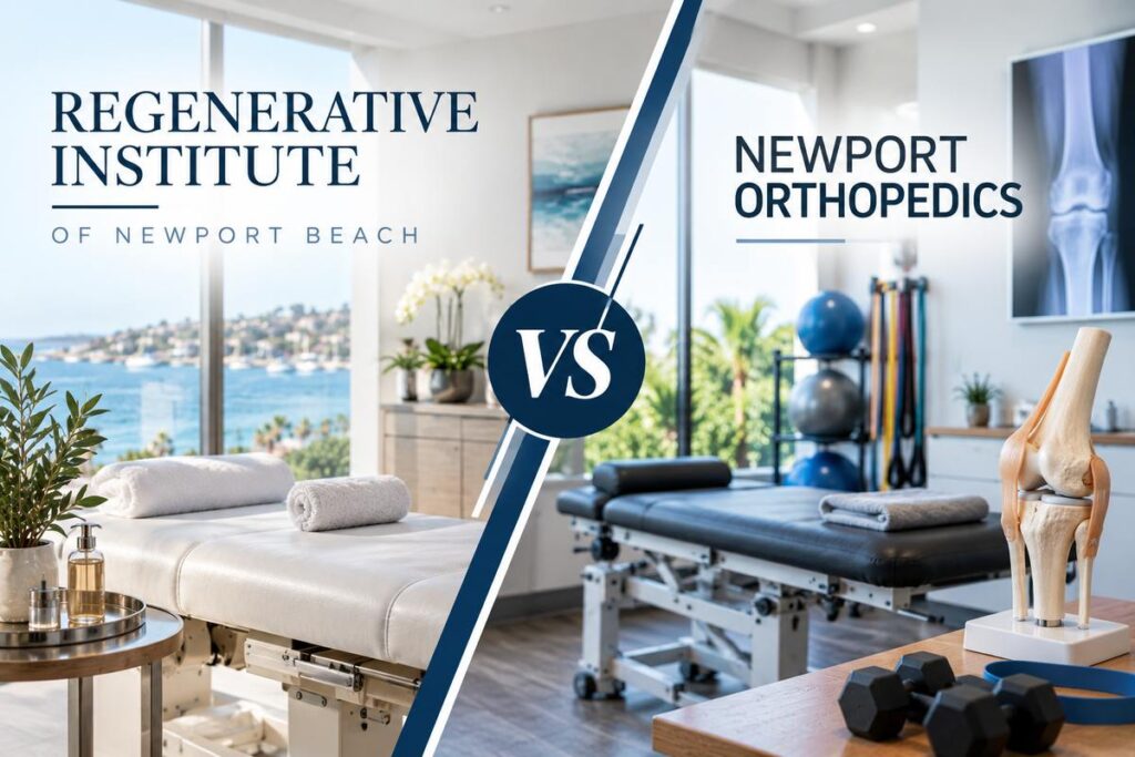Regenerative Institute of Newport Beach vs Newport Orthopedic Institute (2026) Which Practice Fits Your Joint or Spine Pain